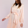 Long Sleeve Pleated Satin Maxi Dress-21