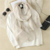 Classic Silky Shawl Hijab_CreamyWhite