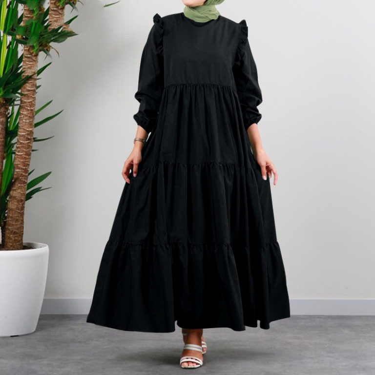 Casual Smock Tiered Maxi Dress – after MODA
