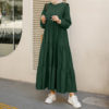 Casual Smock Tiered Maxi Dress_Green