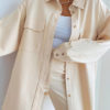 Classic Flap Pocket Button Up Blouse_2_Beige