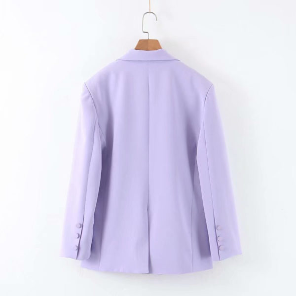 Classic Lilac Two-Button Blazer - Image 2