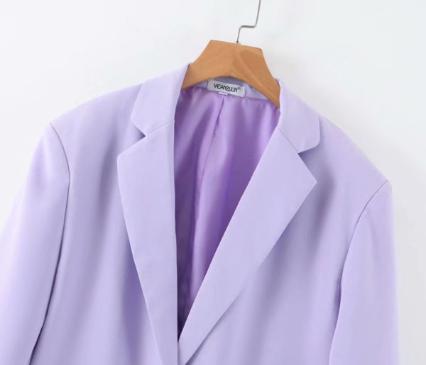 Classic Lilac Two-Button Blazer - Image 5