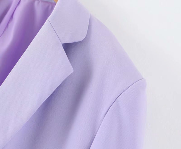 Classic Lilac Two-Button Blazer - Image 4