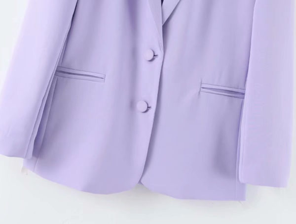 Classic Lilac Two-Button Blazer - Image 3