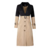 Duo Tone Belted Trench Coat