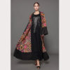 Ethnic Print Open Front Abaya_4