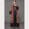 Ethnic Print Open Front Abaya_5