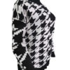 Houndstooth Print Knitted Sweater_4