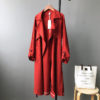 Open Front Belted Coat_Red