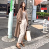 Open Front Drop Shoulder Cardigan_Khaki