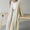 Open Front Drop Shoulder Knit Cardigan_Beige