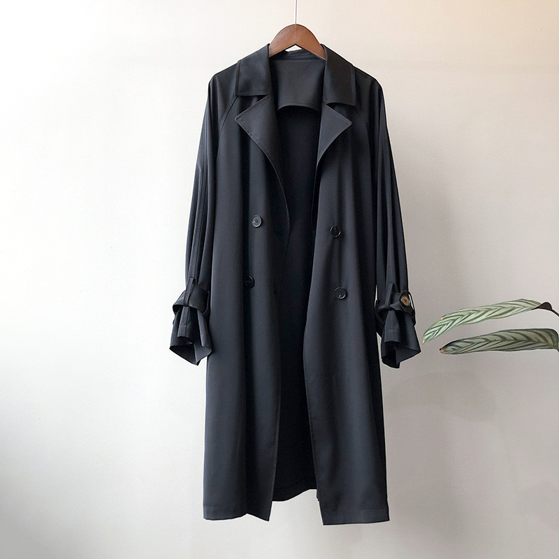 Relaxed Double Breasted Midi Trench Coat – after MODA