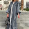 Sleek Blouson Sleeve Abaya_11