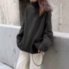 Solid High Neck Sweater_Black
