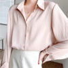 Vertical Striped Oversized Blouse_1_Light Pink