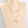 Butterfly Charm Two Layer Necklace_3