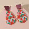 Circle Pattern Teardrop Earrings_1