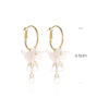 Clear Floral Dangle Hoop Earrings_2
