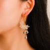 Clear Floral Dangle Hoop Earrings_4