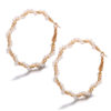 Gold Twist Hoop Pearl Trim Earrings