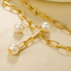 Link Chain Pearl Detail Necklace - Image 5