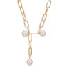 Link Chain Pearl Detail Necklace