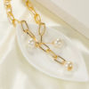 Link Chain Pearl Detail Necklace_4