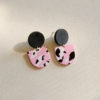 Printed Abstract Drop Earrings_Pink