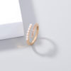 Rhinestone Spiral Pearl Ring