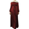 Satin Tie Front Maxi Dress_Maroon_2