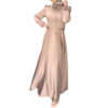 Silky Belted Maxi Dress_Khaki