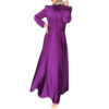 Silky Belted Maxi Dress_Purple