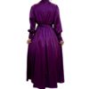 V-Neck Satin Wrap Maxi Dress_back purple