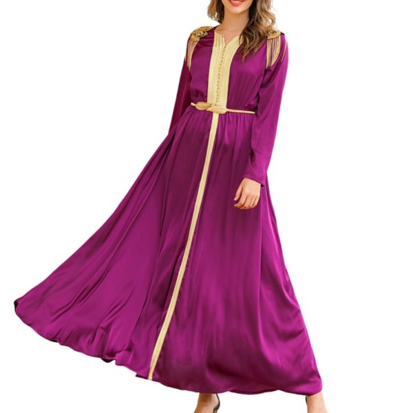 Elegant Silky Satin Kaftan Dress 5