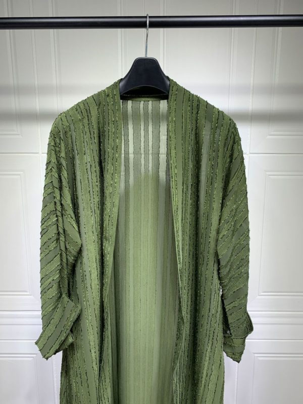 Evergreen Open Front Abaya - Image 5