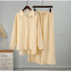 Flowy Button Up Blouse and Pants Set_38