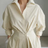 Maxi Pleated Trench Dress