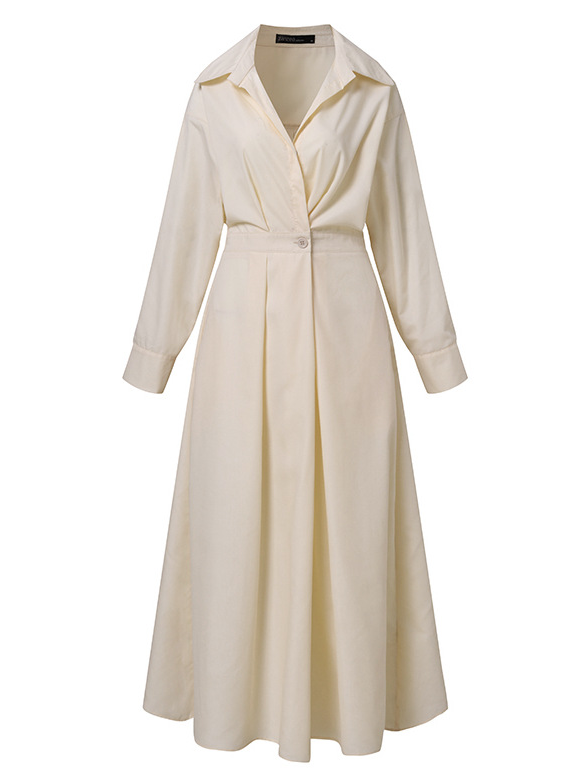 Maxi Pleated Trench Dress_2