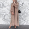 Ruched Sleeve Button Up Abaya_12