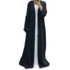 Ruched Sleeve Button Up Abaya