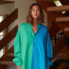 Color Block Button-Up Blouse_17