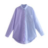 Color Block Button-Up Blouse_3