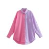 Color Block Button-Up Blouse_6