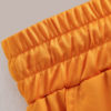 Feather-trim Orange Long Sleeve Blazer and Pants Set - Image 9