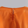 Orange Burst Feather-trim Crop Top and Pants Set