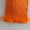 Orange Burst Feather-trim Crop Top and Pants Set_4