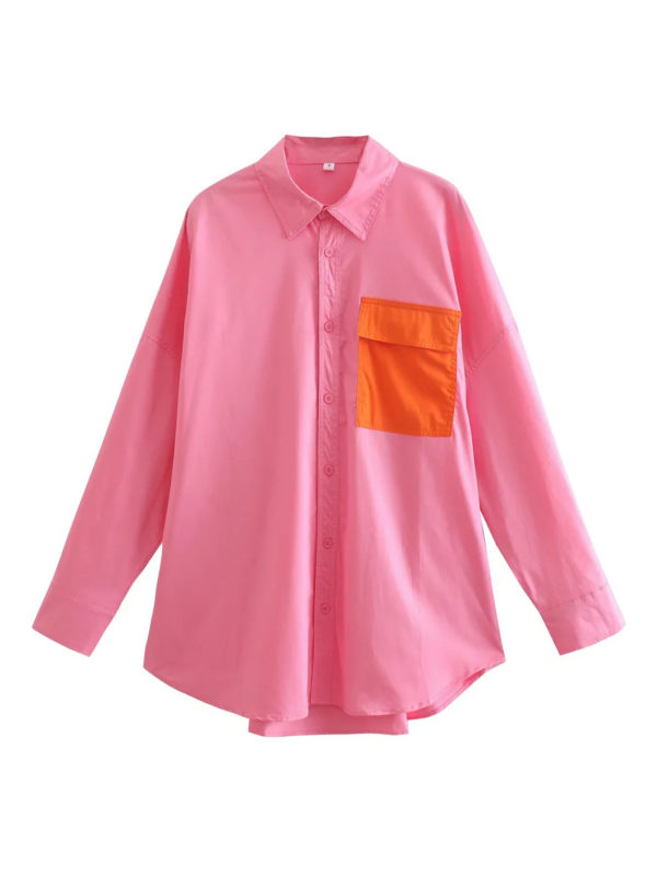 Sorbet Pink Button-Down Blouse_2