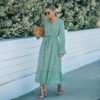 V-neck Printed Belted Dress_11