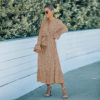 V-neck Printed Belted Dress_9